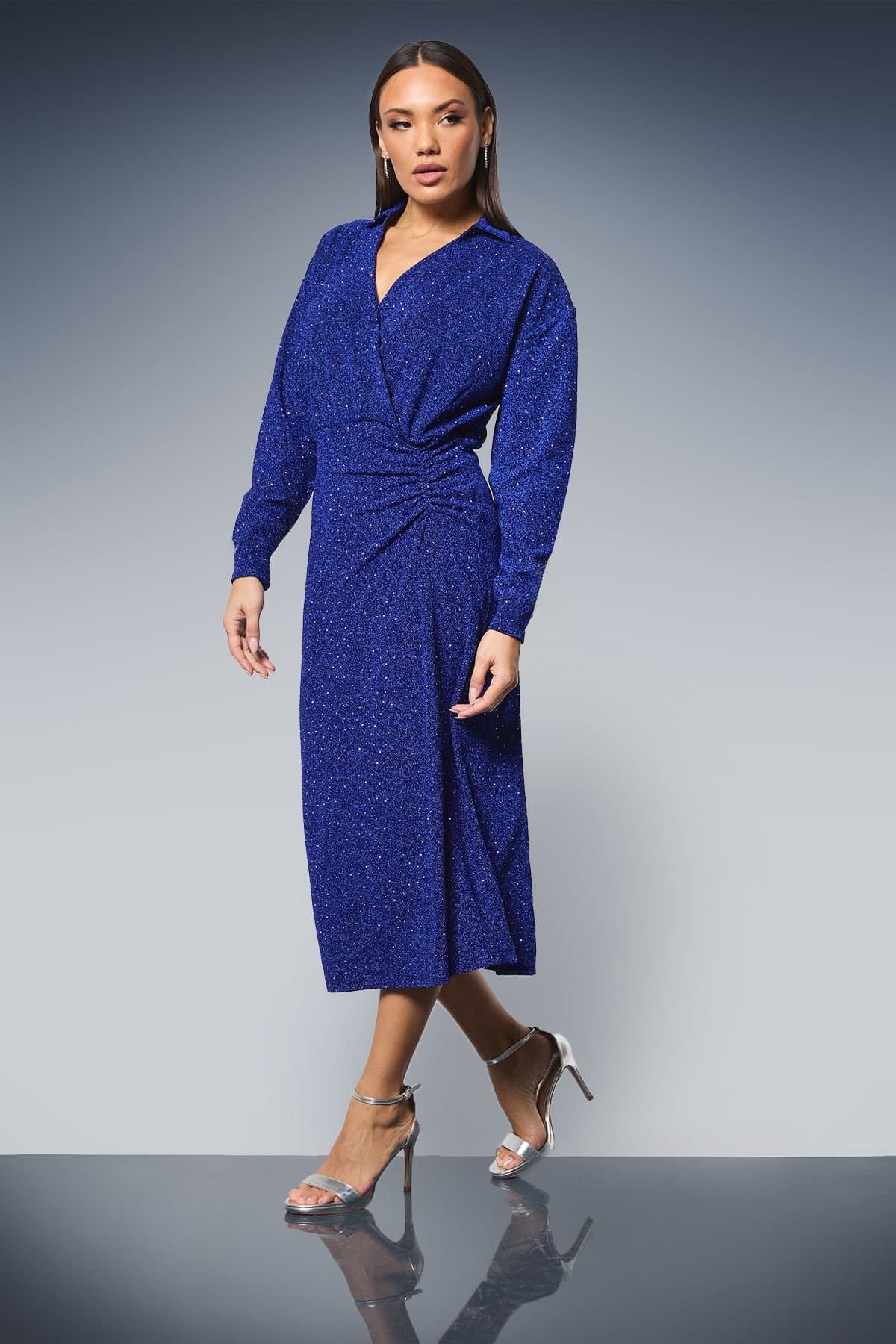 Debenhams Debenhams Women's Hot Fix Jersey Shirt Dress in Blue