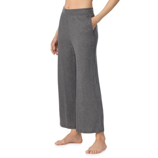 DKNY DKNY Women's Ankle length cropped separate sleep pant with pockets in grey - 3