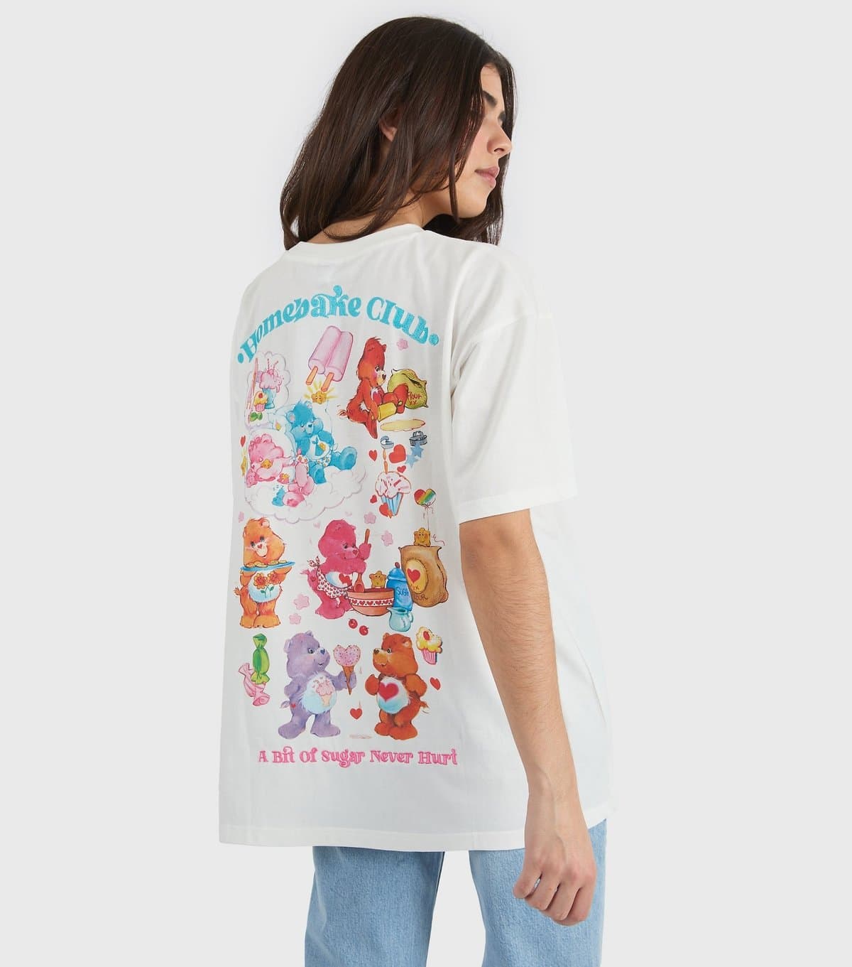 Skinnydip Women's White Care Bears Homebake Club Printed T-Shirt Skinnydip New Look