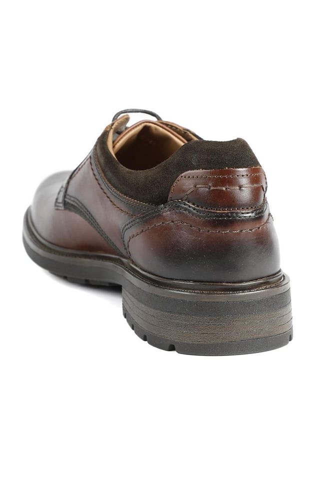 Pavers Pavers Men's Wide Fit Leather Lace Up Shoes in Brown - 3