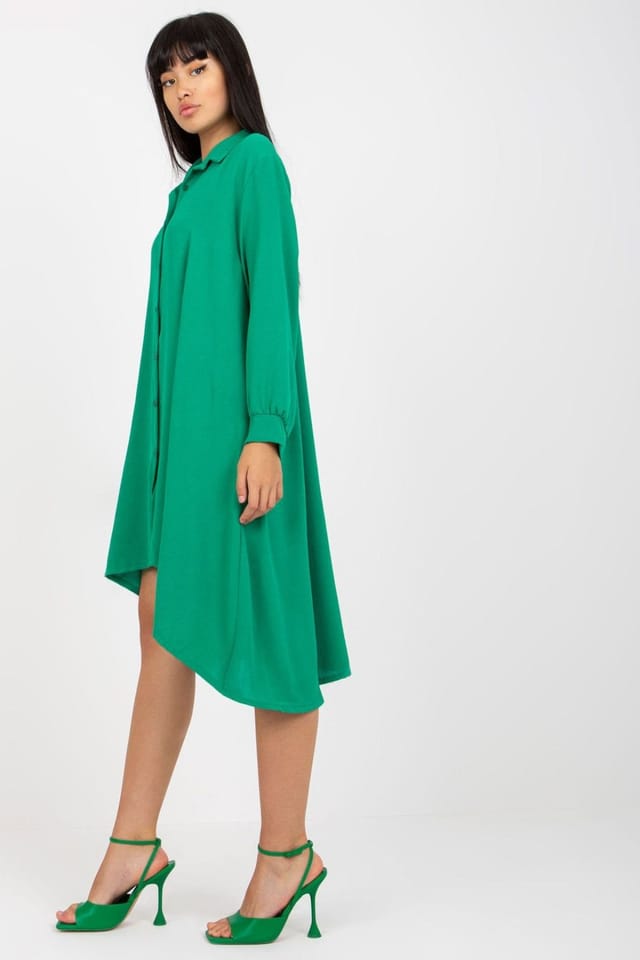 Love Lace Love Lace Women's Everyday to Evening Asymmetrical Hem Dress in Green - 2