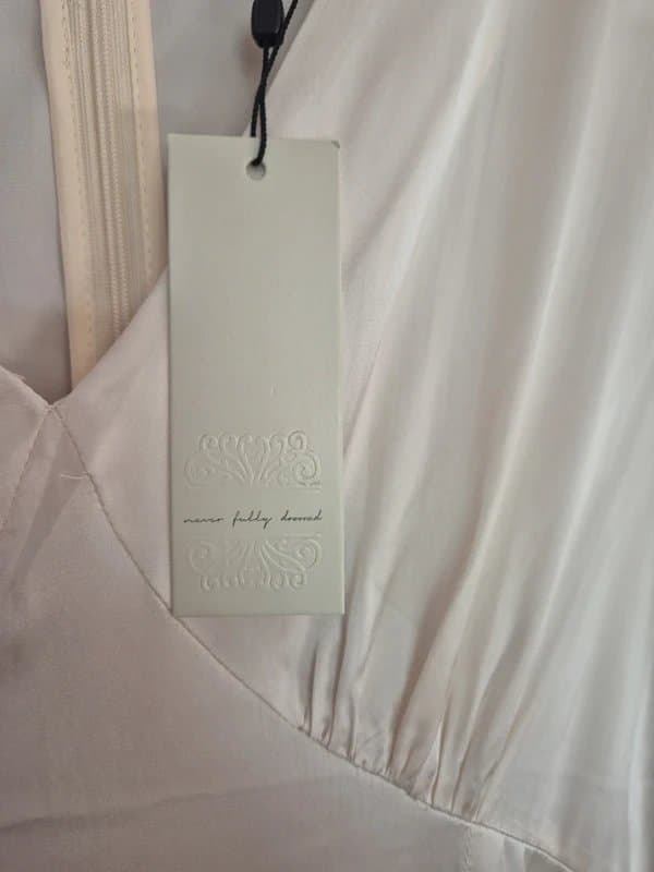 Never Fully Dressed Never Fully Dressed Ivory May Dress UK 12 Satin Midi/Maxi Occasion Wedding Dress New With Tags