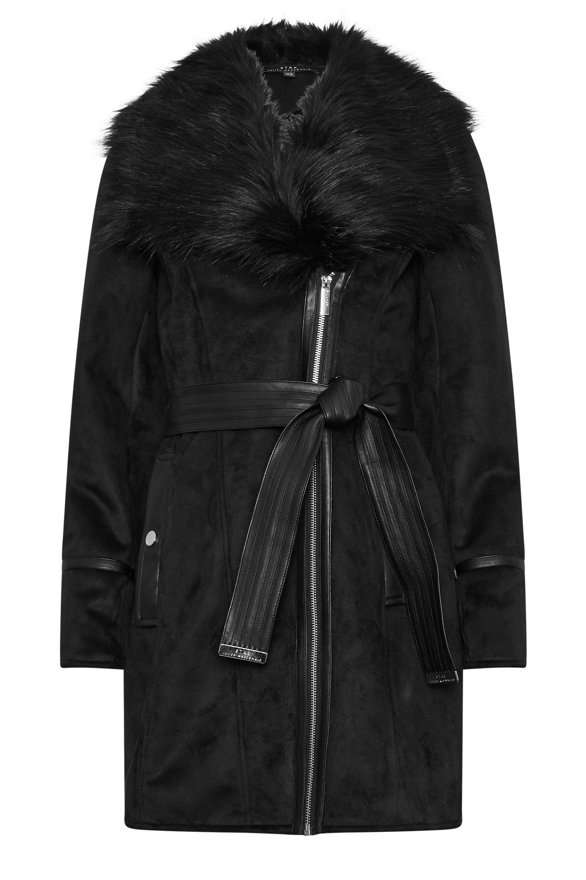 Star By Julien Macdonald Star by Julien Macdonald Women's Faux Suede Belted Jacket in Black - 2