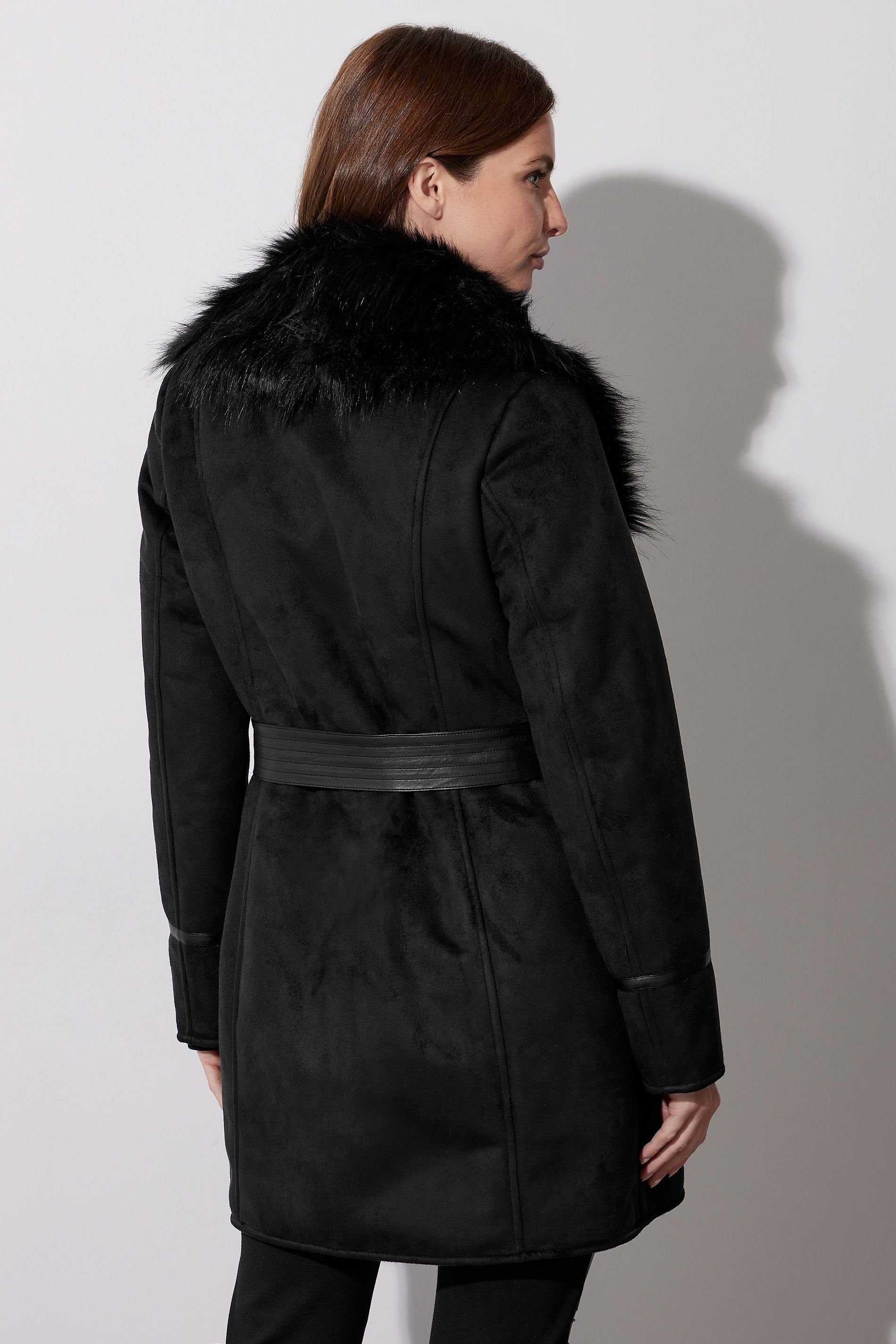 Star By Julien Macdonald Star by Julien Macdonald Women's Faux Suede Belted Jacket in Black - 4