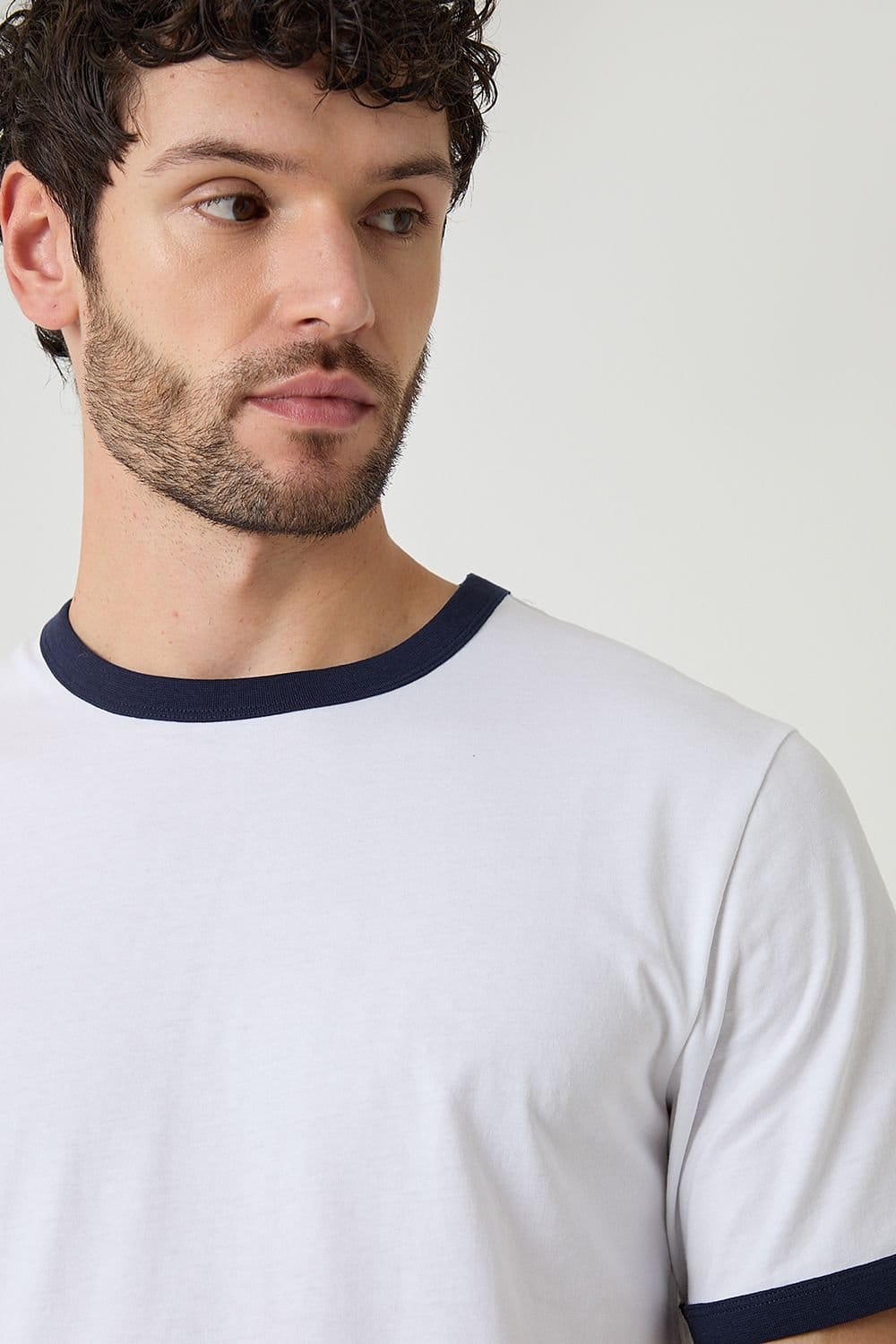 Threadbare threadbare Men's 2-Pack Cotton Ringer T-Shirts in Navy - 4