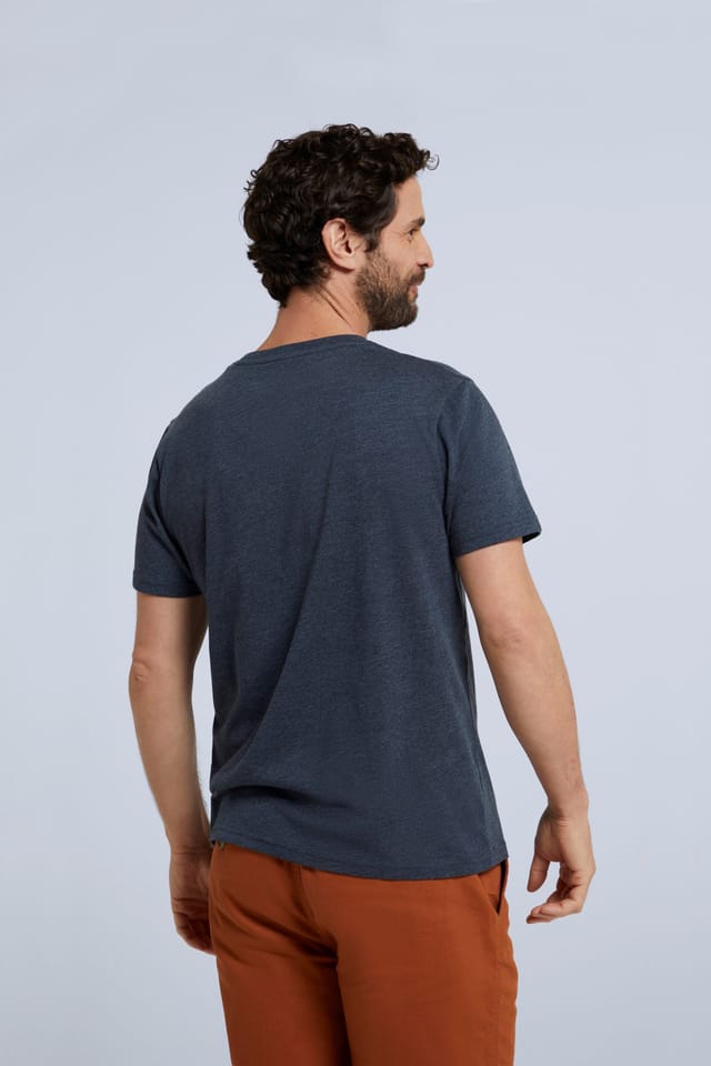 Animal Animal Men's 'Jacob' Short Sleeve Relaxed Fit Lightweight Casual Cotton T-Shirt in Navy - 3