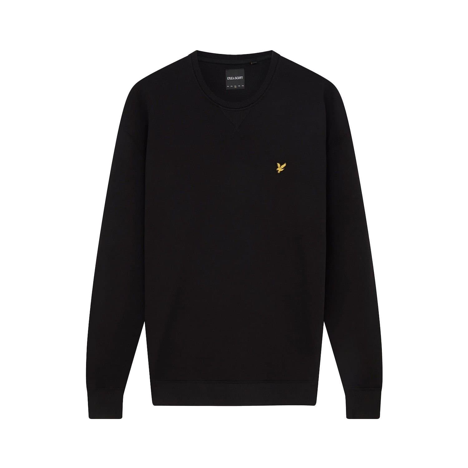 Lyle & Scott Lyle & Scott Men's Crew Neck Long-Sleeved Sweatshirt in Black