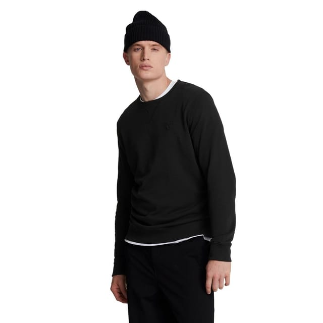 Lyle & Scott Lyle & Scott Men's Crew Neck Long-Sleeved Sweatshirt in Black - 3