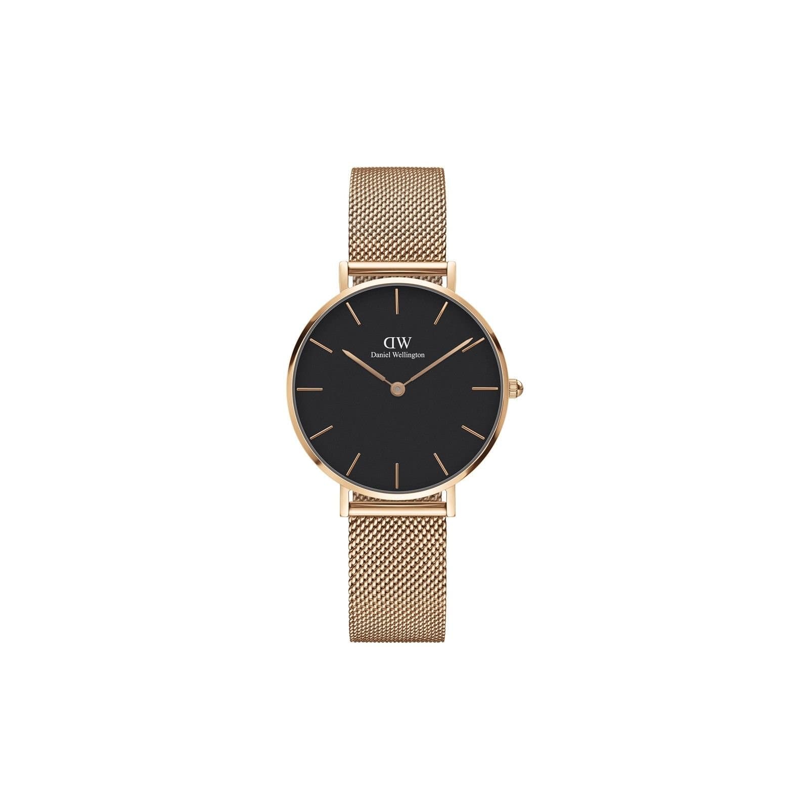 Daniel Wellington Daniel Wellington Women's DW00100161 Petite Black 32mm Quartz Watch in Rose Gold