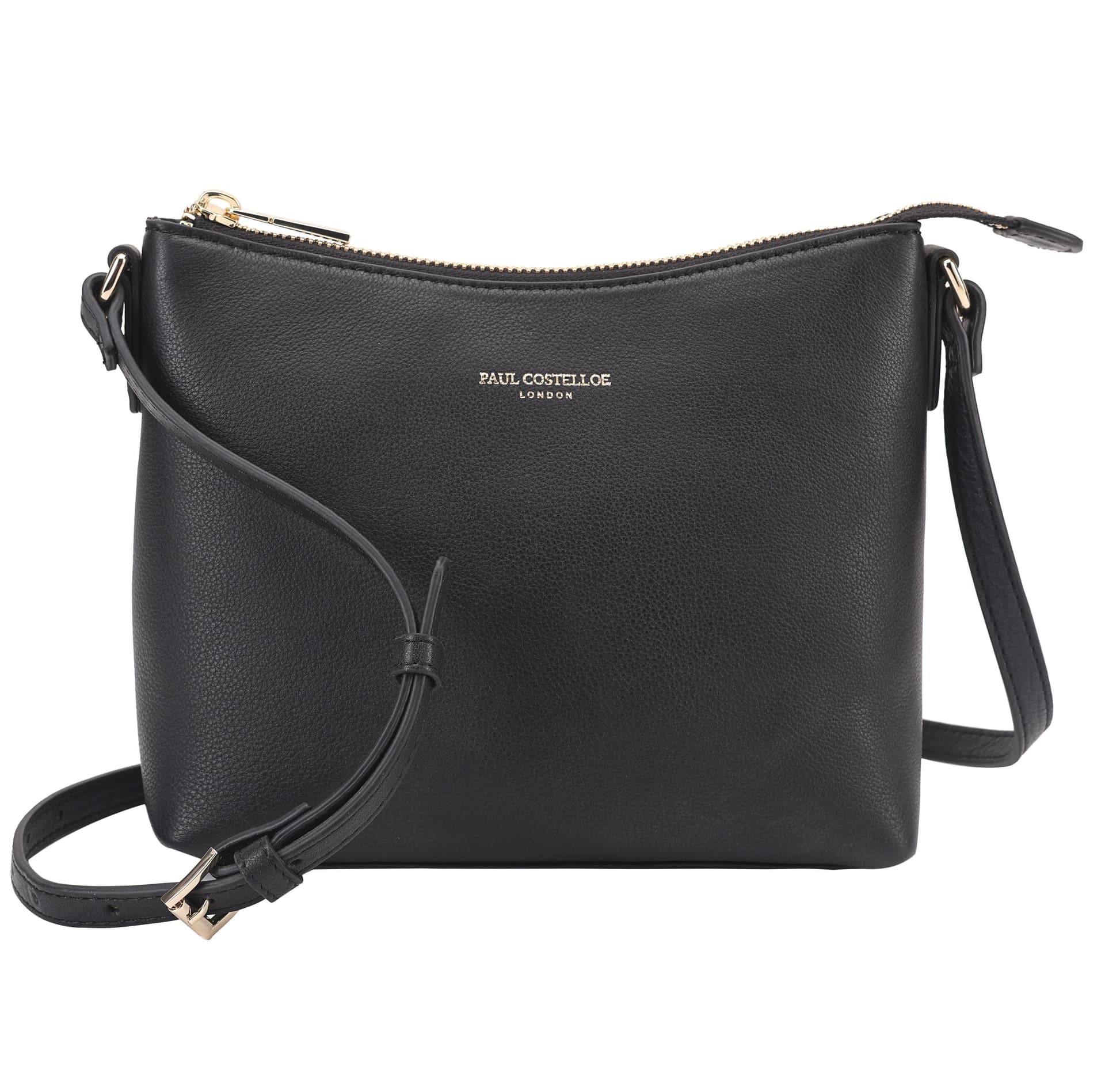 Paul Costelloe Paul Costelloe Women's Denia Leather Cross Body Bag in Jet Black