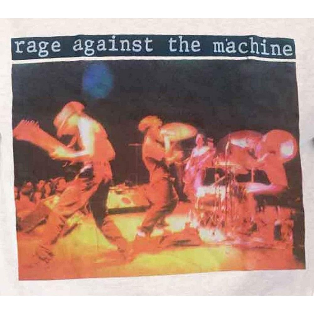 Rage Against the Machine Rage Against the Machine Men's Anger Is A Gift Back Print Cotton T-Shirt in White - 3