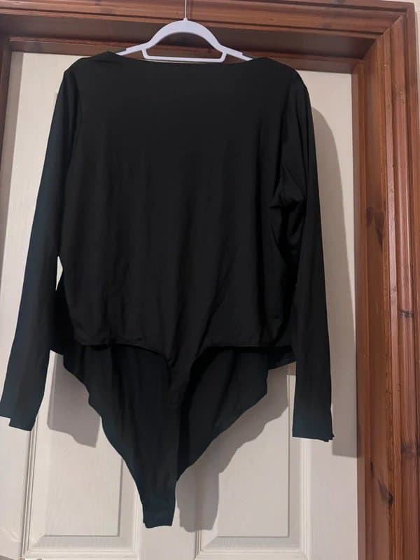 New Look Black square neck bodysuit