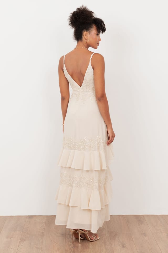 Maya Deluxe Maya Deluxe Women's Embellished Cami Maxi Dress in Nude - 2