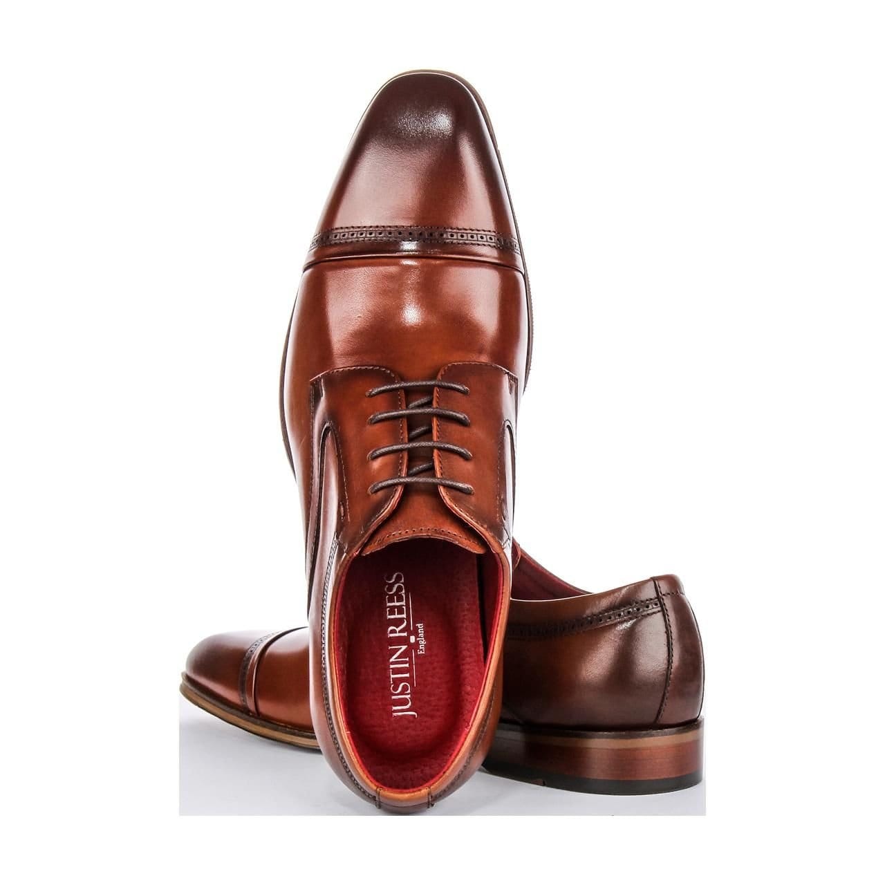 JUSTINREESS ENGLAND JUSTINREESS ENGLAND Men's 'Everett' Leather Shoes in Tan - 4