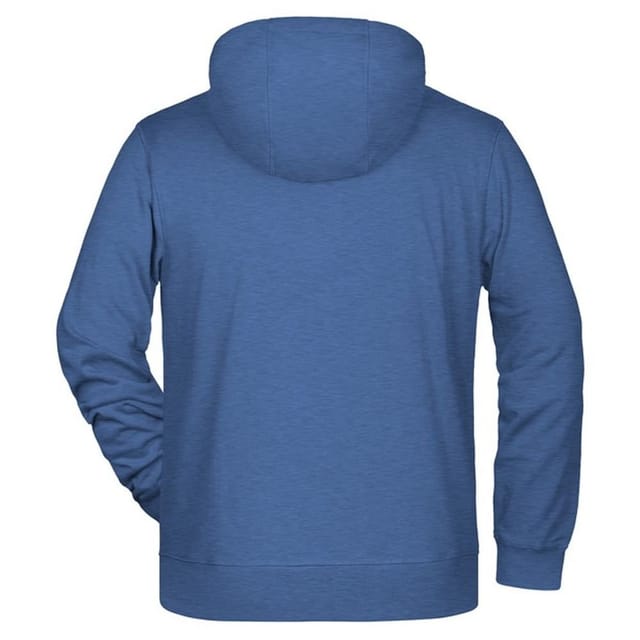 James and Nicholson James and Nicholson Men's Full Zip Hoodie in Mid Blue - 2