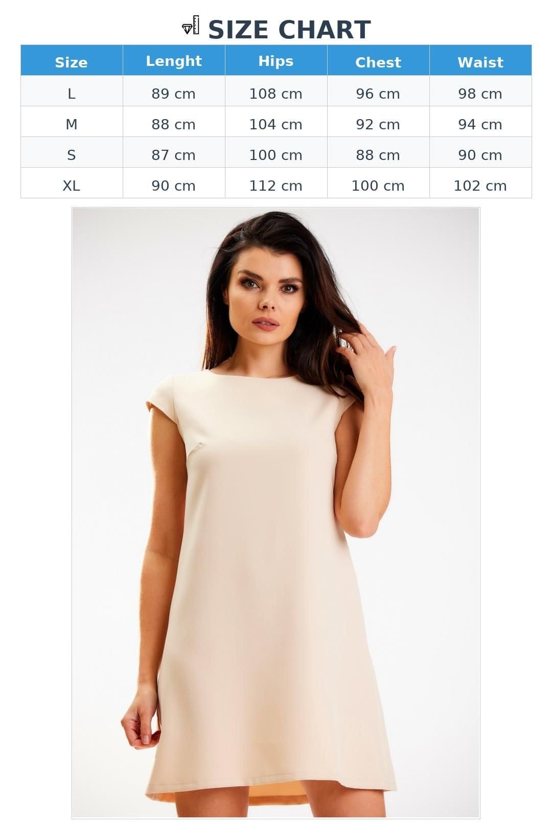Love Lace Love Lace Women's Elegant Short Sleeve Trapezoid Mini Dress in Beige - 4