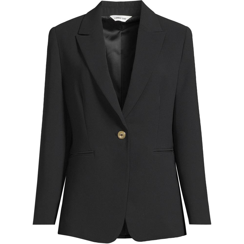 lands end Lands' End Women's Crepe Blazer in Black - 3