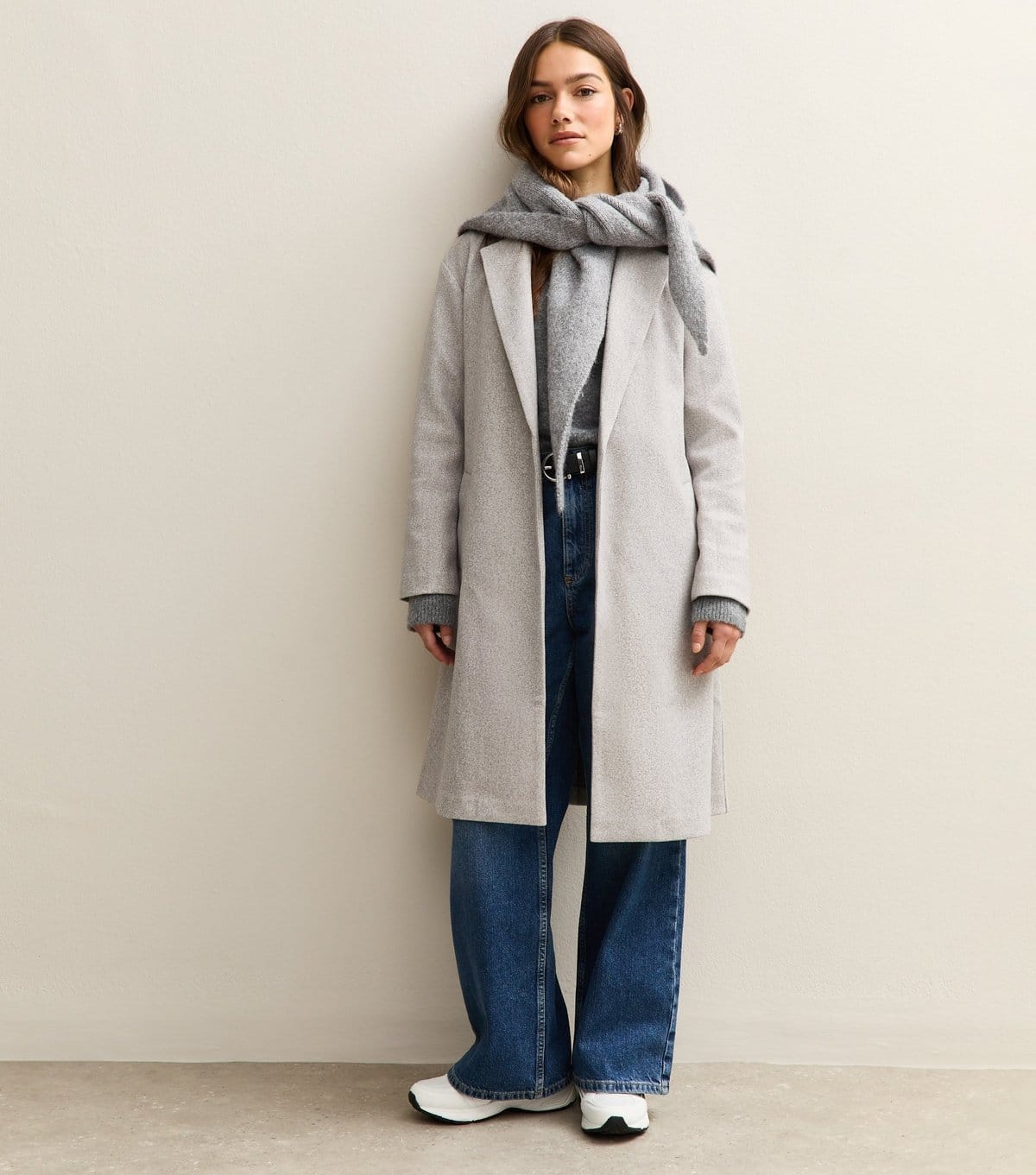 New Look Women's Petite Light Grey Longline Formal Coat New Look - 4