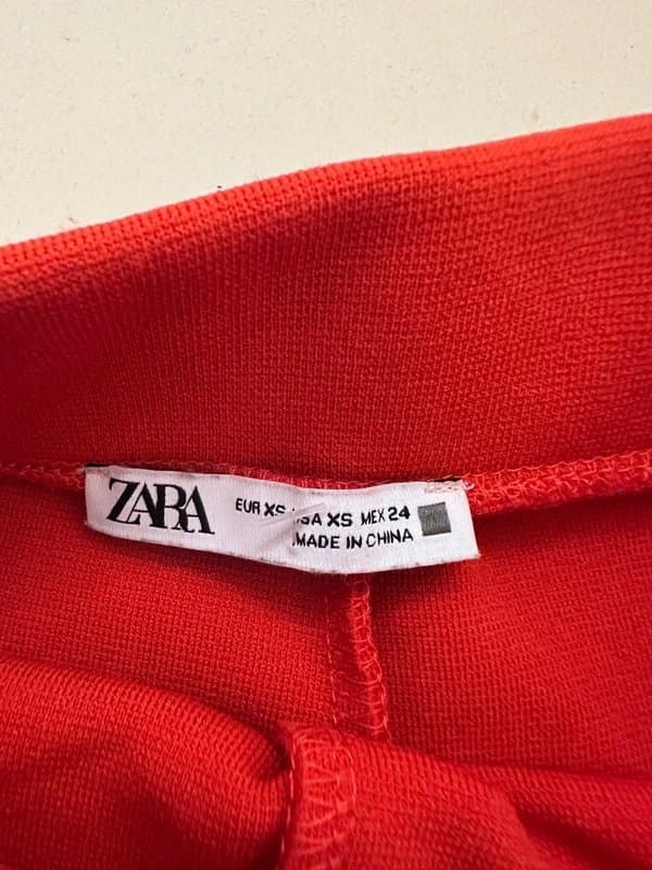 Zara 20 Zara orange red cycling shorts summer short size xs