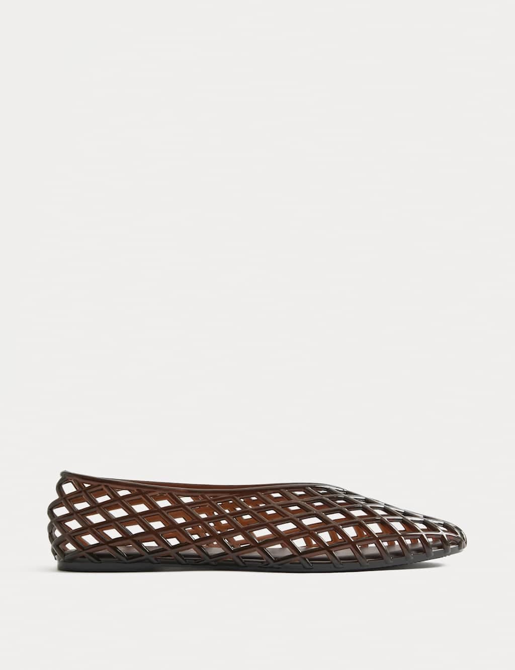 Marks & Spencer M&S Flat Jelly Shoes Brown