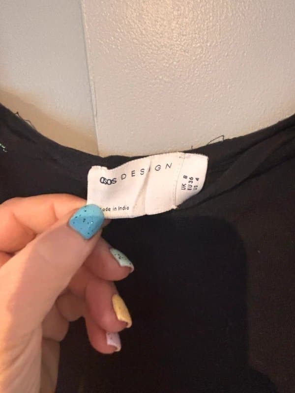 ASOS Black, embroidered dress