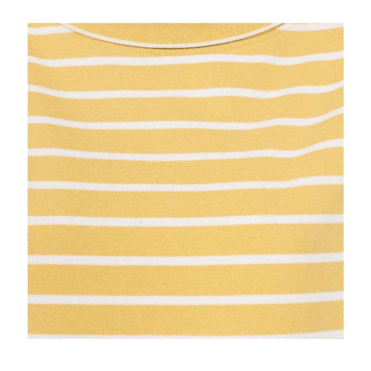Lazy Jacks Lazy Jacks Women's Striped Roll Neck Sweatshirt in Lemon - 4