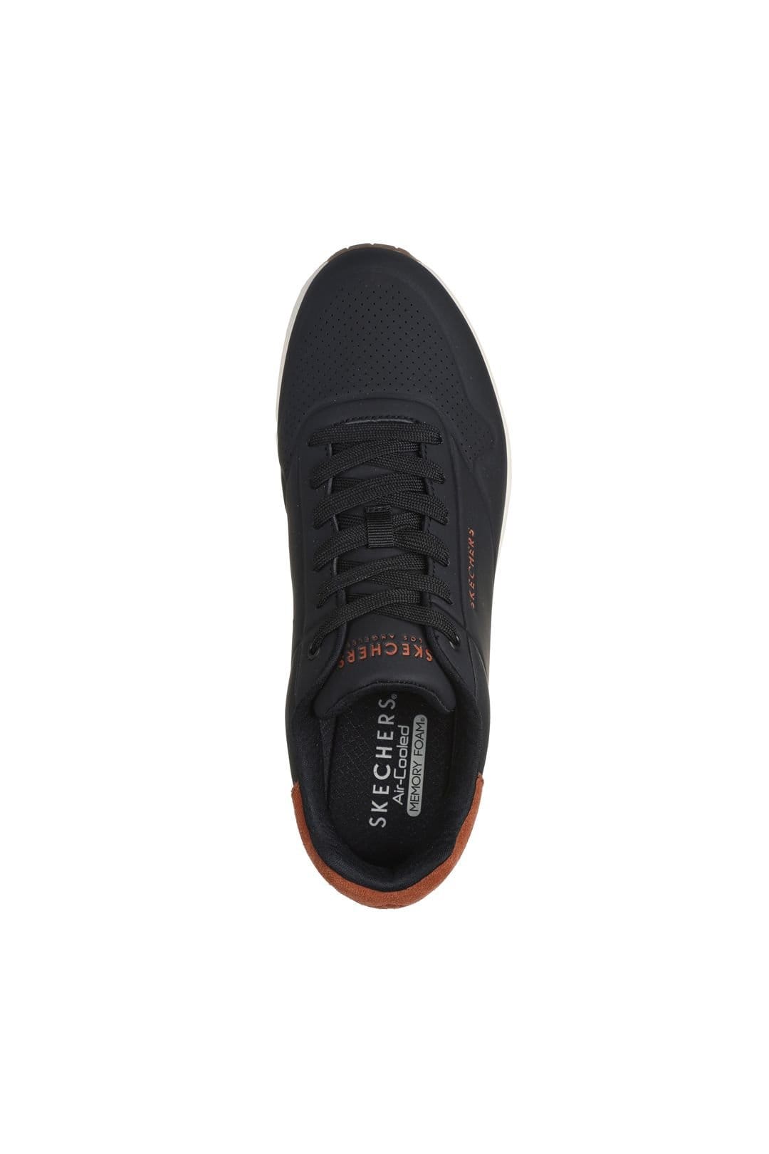 Skechers Skechers Men's UNO Deboss Durabuck with Suede Heel Lace Up in Black - 4