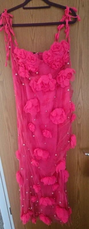 ASOS ASOS Luxe pink pearl dress