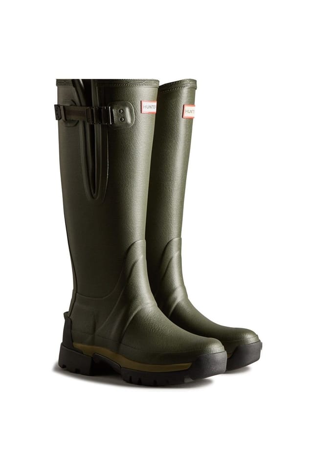 Hunter Hunter Women's Dark Green 'Balmoral Adjustable Neoprene Lined' Wellington Boot - 2