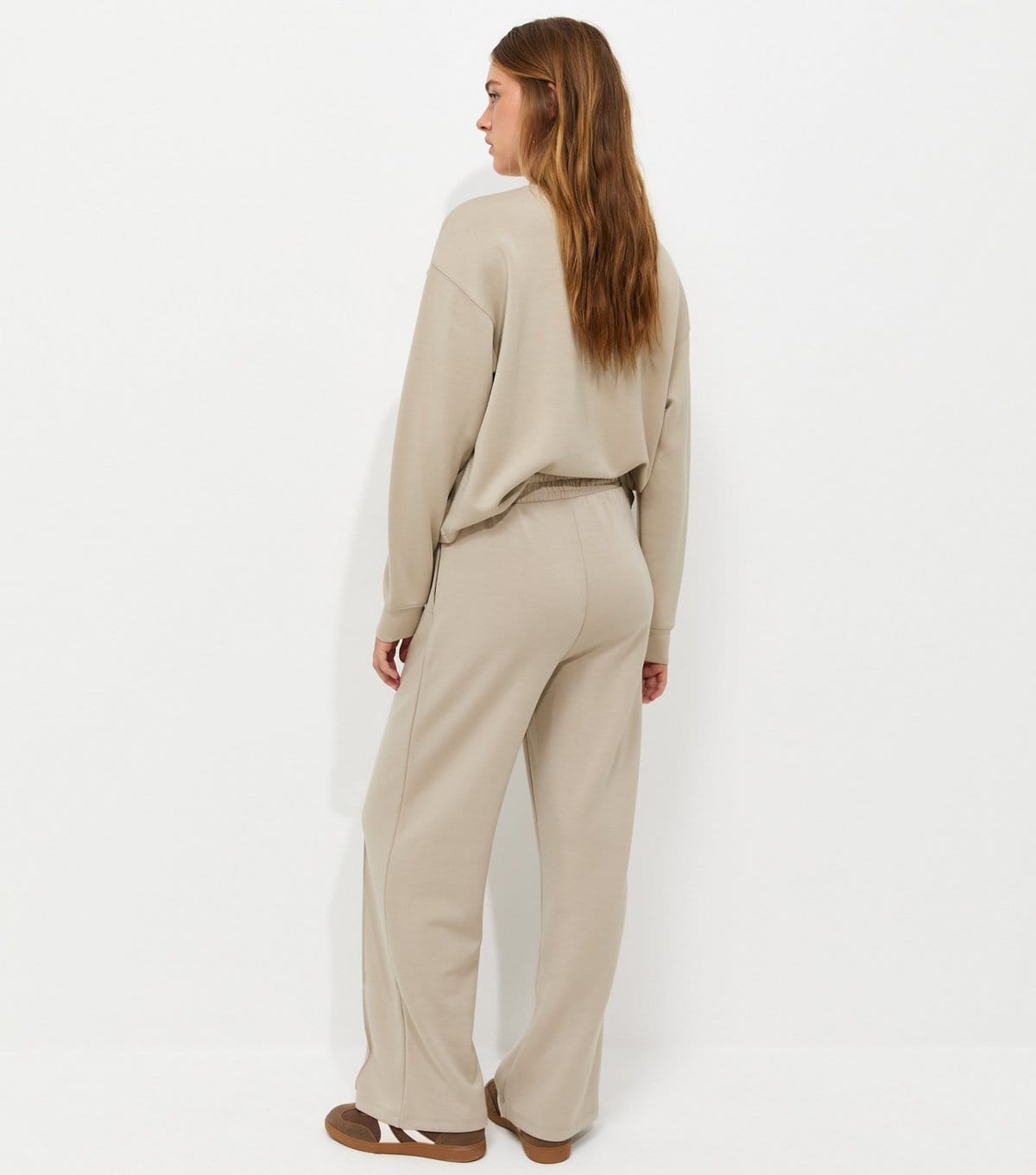 New Look Women's Premium Stone Wide Leg Joggers New Look - 4
