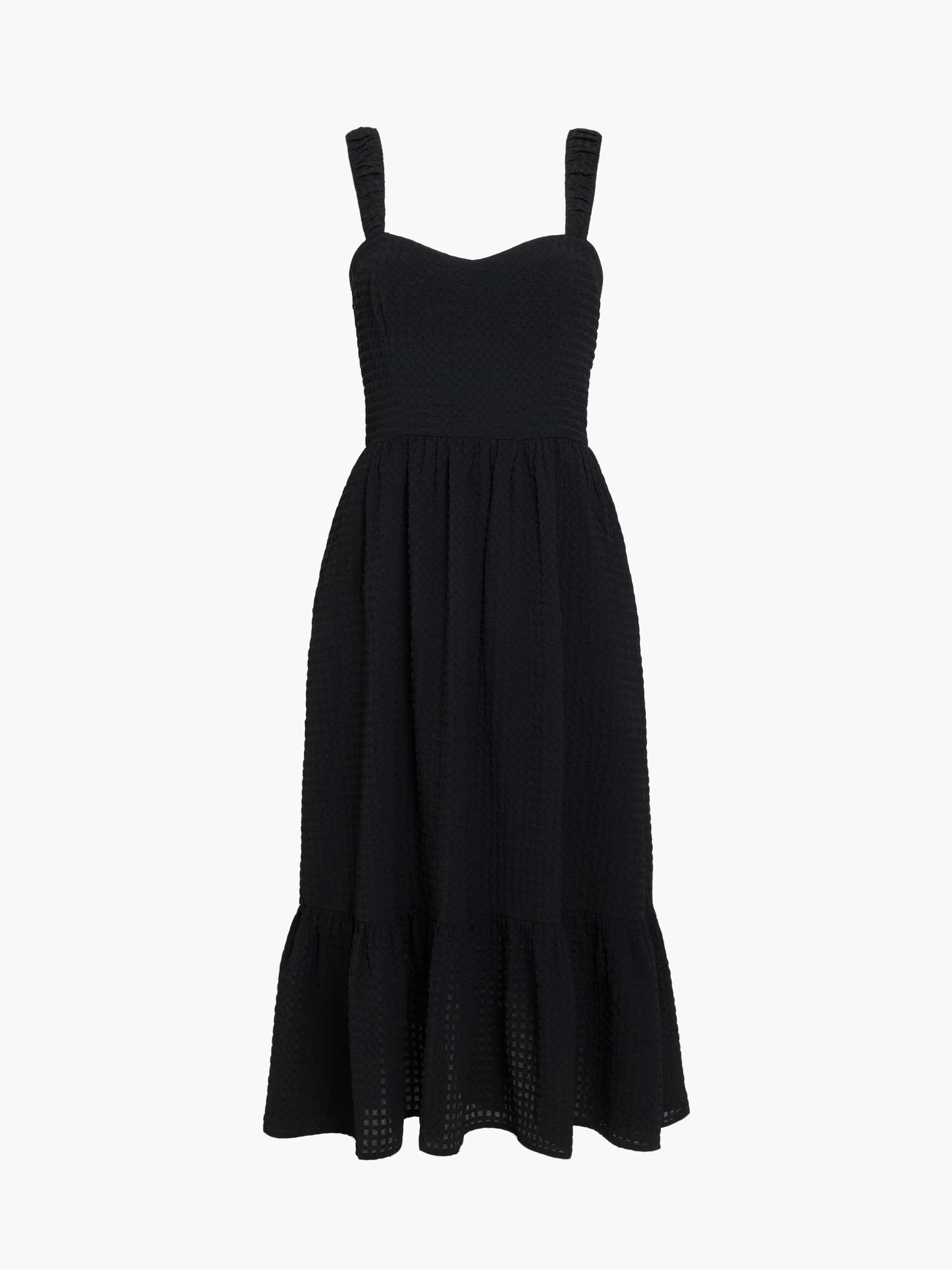 French Connection French Connection Black Seersucker Sweetheart Dress