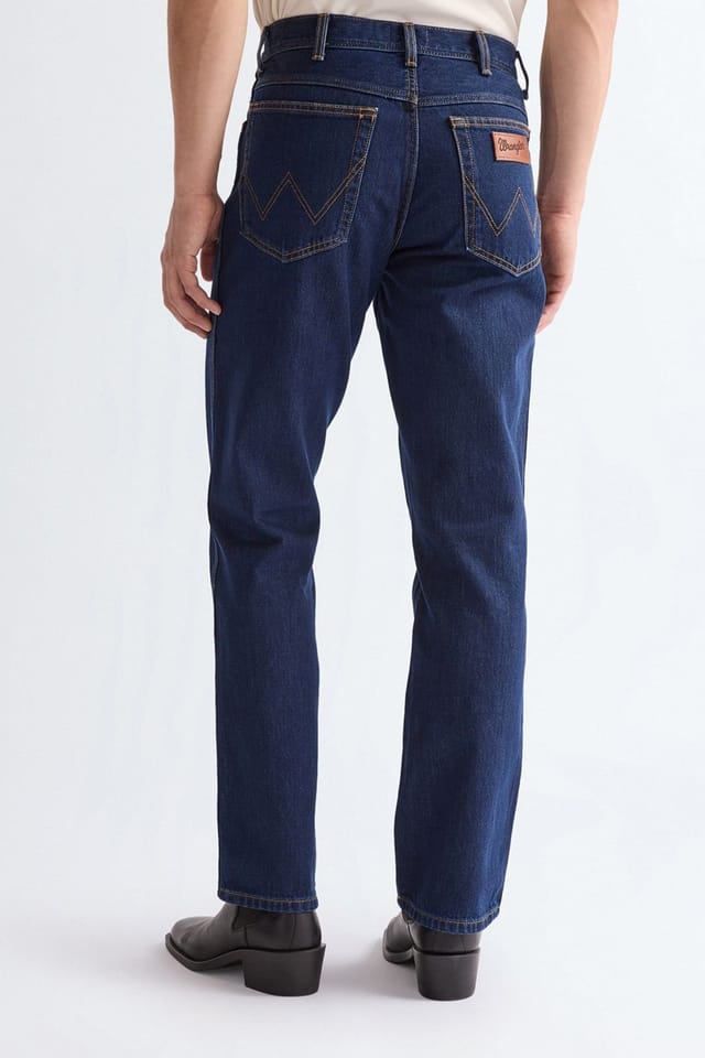Wrangler Wrangler Men's Texas Regular Straight Denim Jeans Dark Stone in Navy - 3