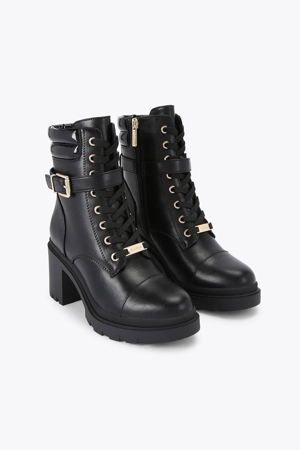 Carvela Carvela Women's 'Boulder Heeled Lace Up' Boots in Black - 4
