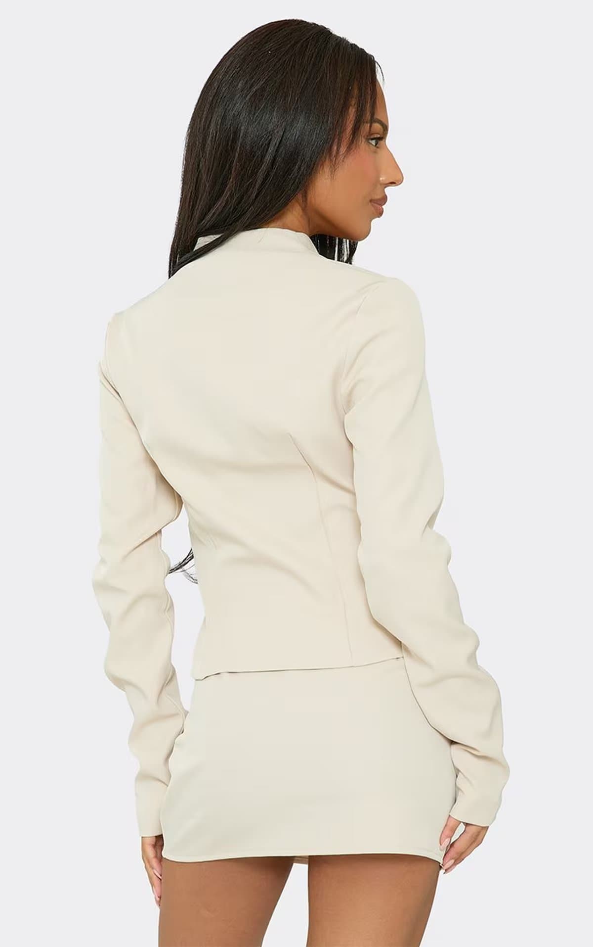 EGO Mid Rise Mini Skirt In Stone, Women's Size UK 6