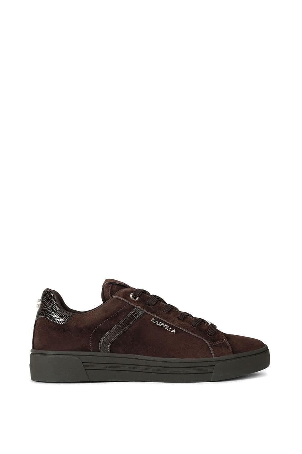 Carvela Carvela Women's 'Daze' Suede Fabric Trainers in Dark Brown