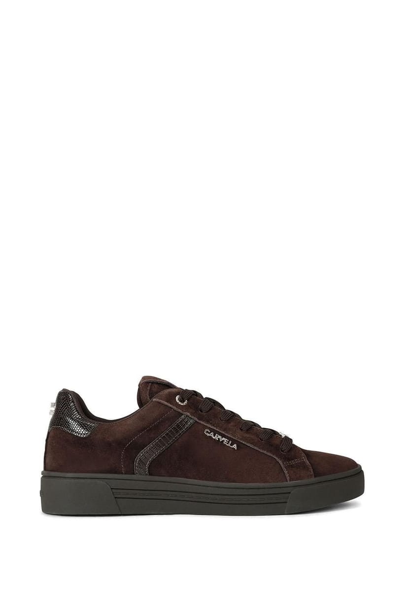 Carvela Carvela Women's 'Daze' Suede Fabric Trainers in Dark Brown - 1