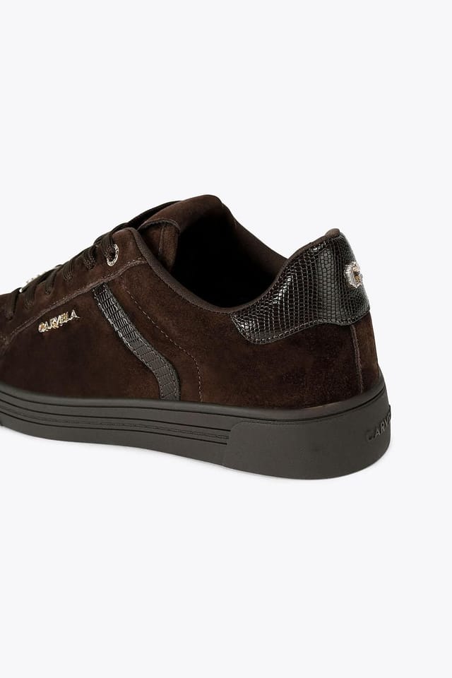 Carvela Carvela Women's 'Daze' Suede Fabric Trainers in Dark Brown - 3