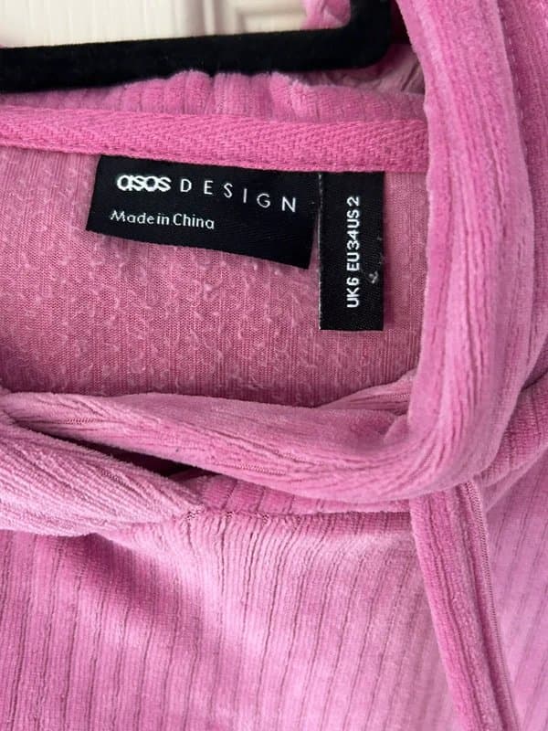 ASOS Design ASOS design - Velvet pink loungewear set