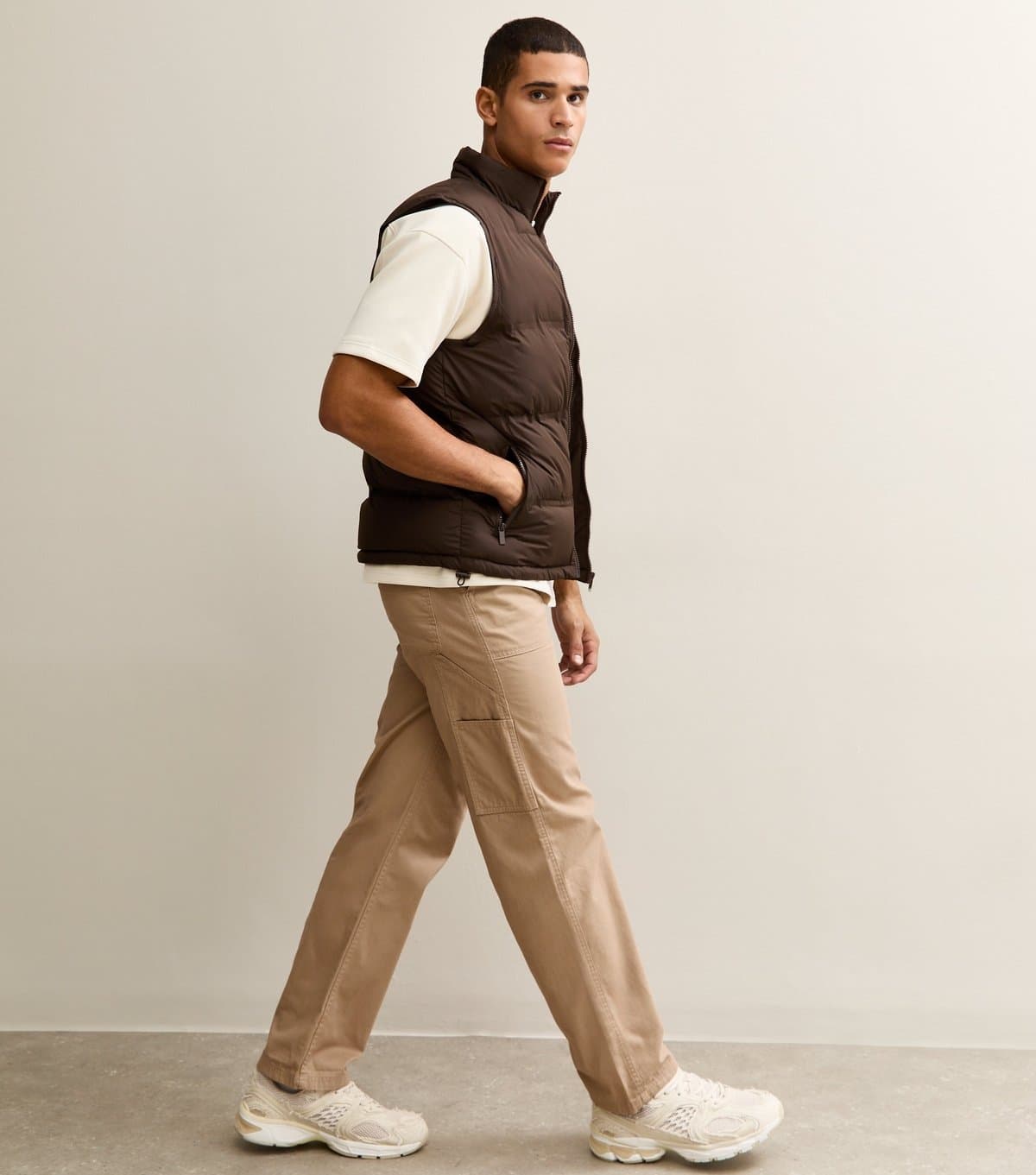 New Look Men's Tan Regular Carpenter Chino Trousers New Look