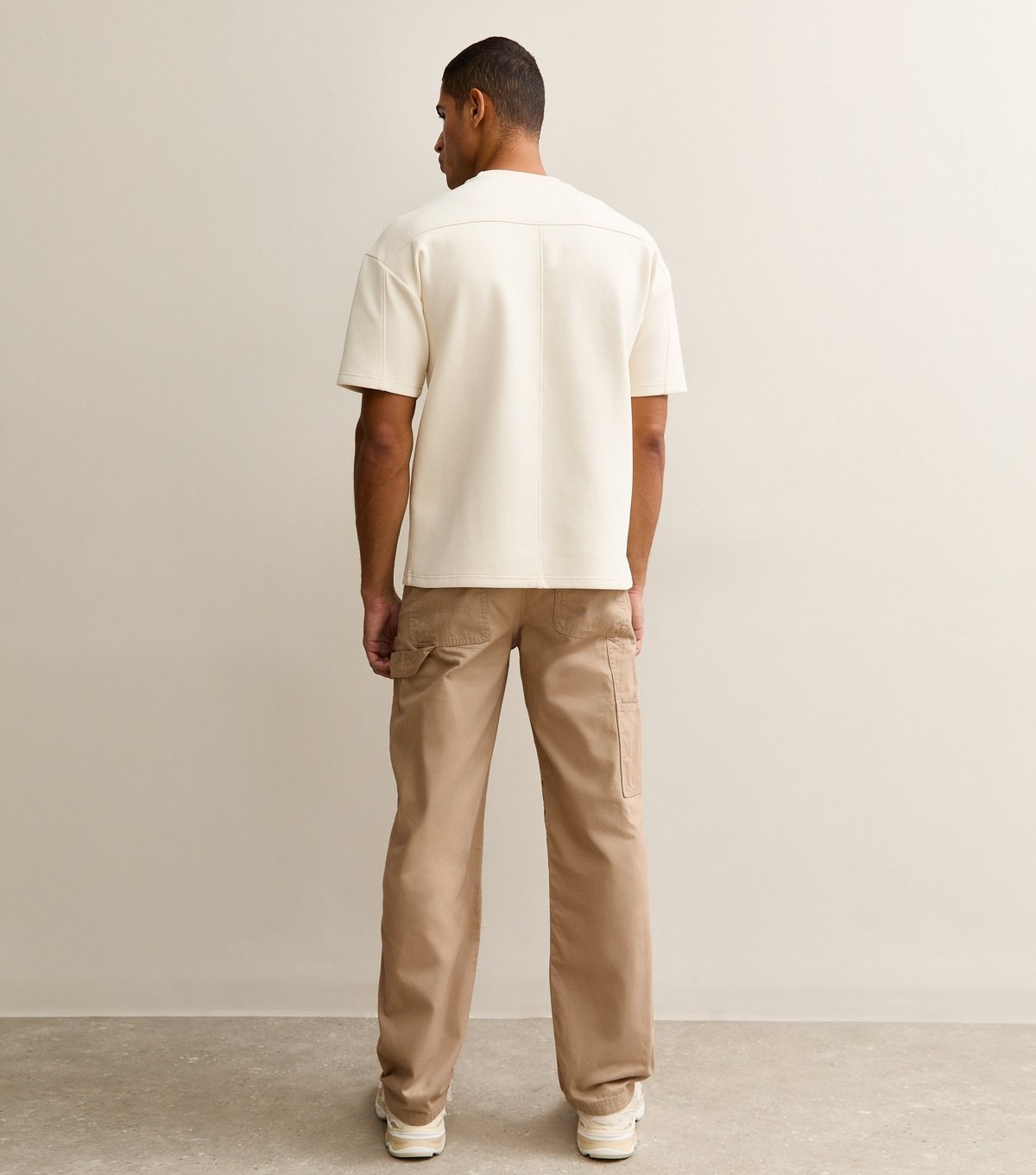 New Look Men's Tan Regular Carpenter Chino Trousers New Look - 4