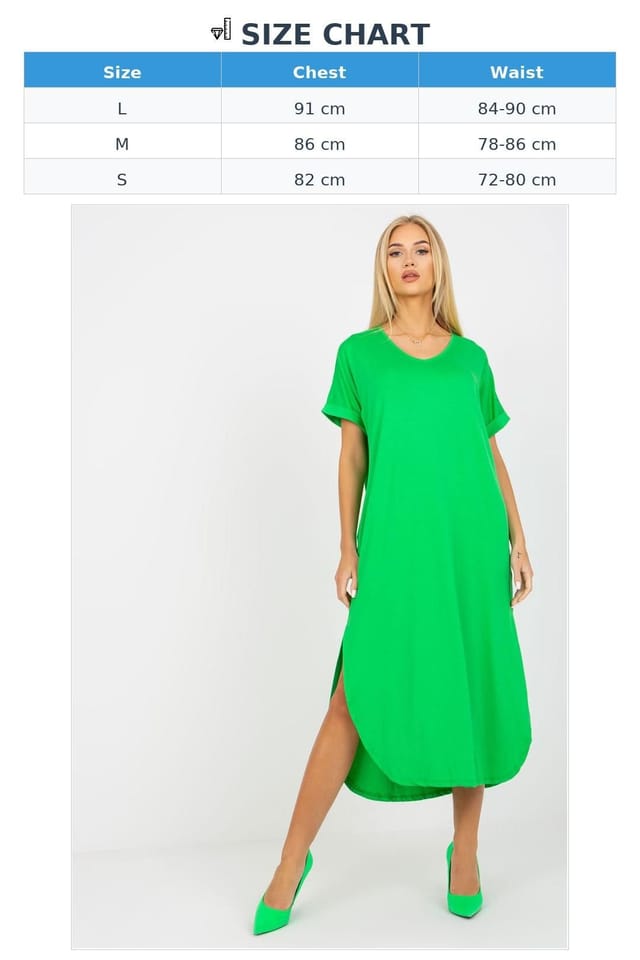Love Lace Love Lace Women's Short Sleeve Dress with Side Pockets & Slits in Green - 3