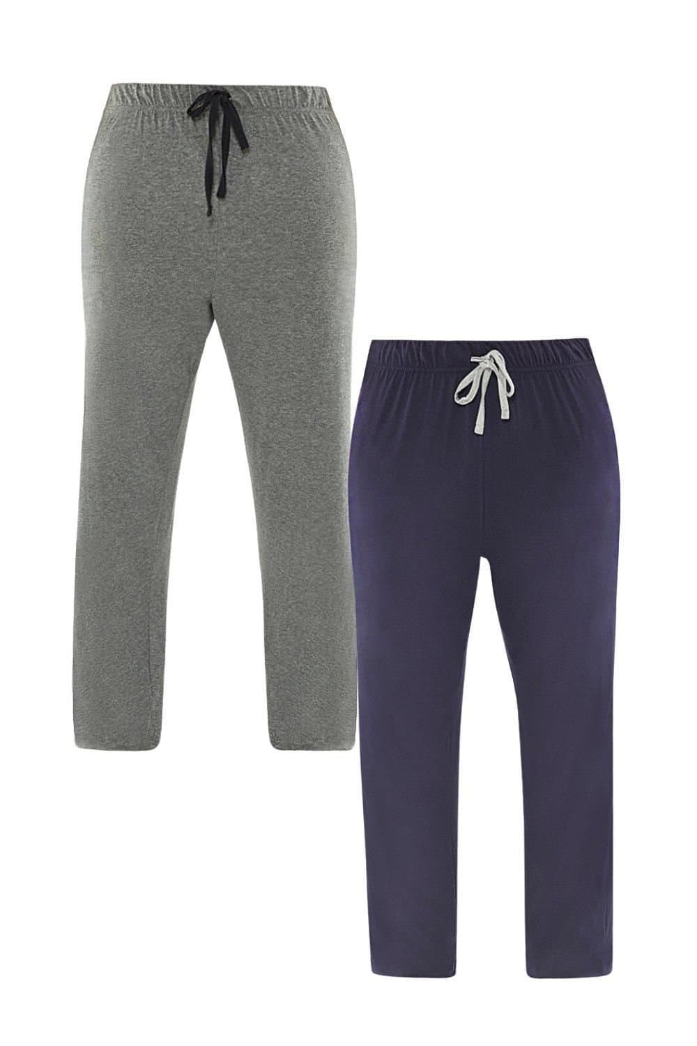 Just Essentials Just Essentials Men's Mens 2 Pack Jersey Pyjama Trousers in Charcoal
