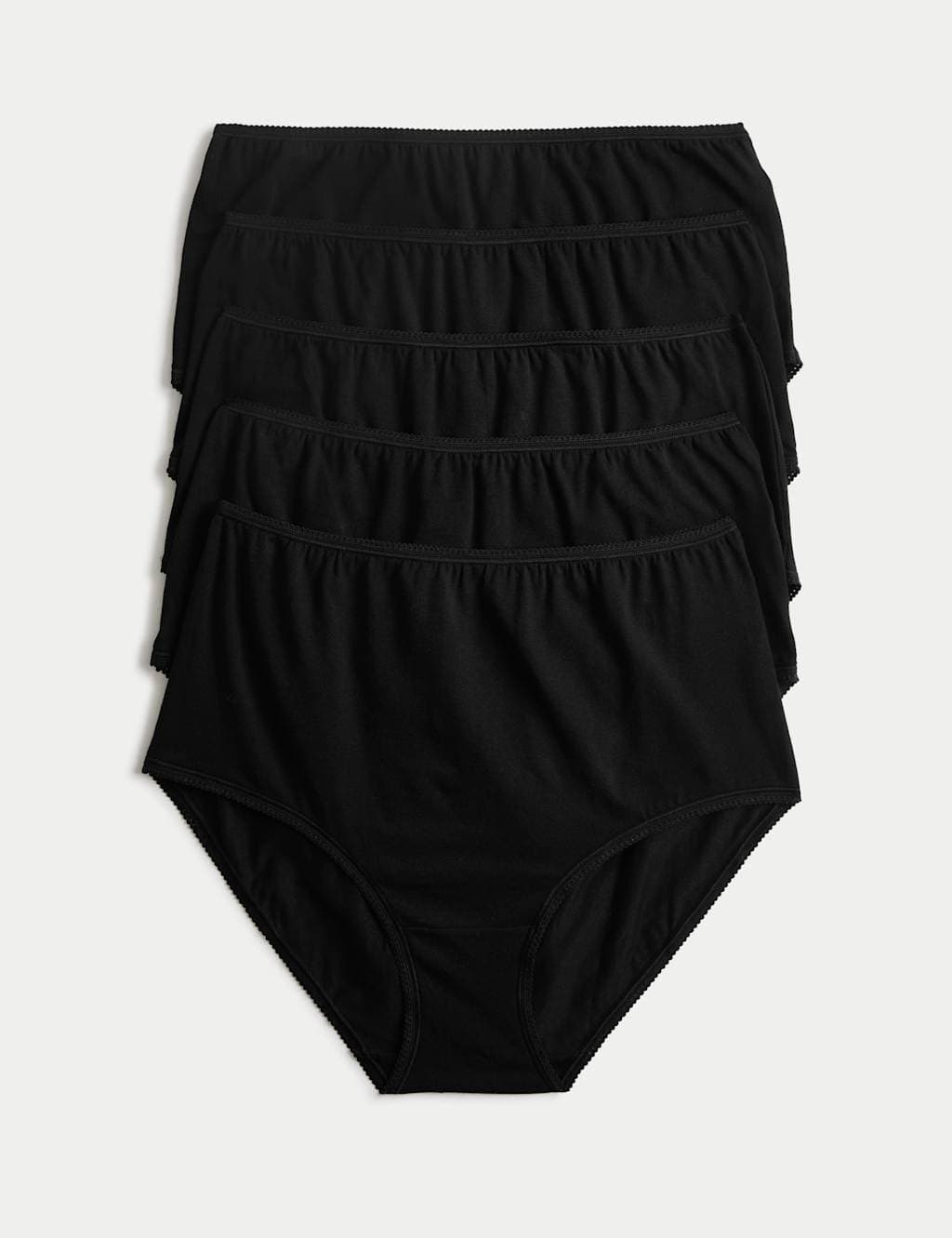 Marks & Spencer M&S 5pk Cotton Lycra® Full Briefs Black