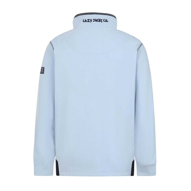 Lazy Jacks Lazy Jacks Women's Quarter Zip Sweatshirt in Baby Blue - 2