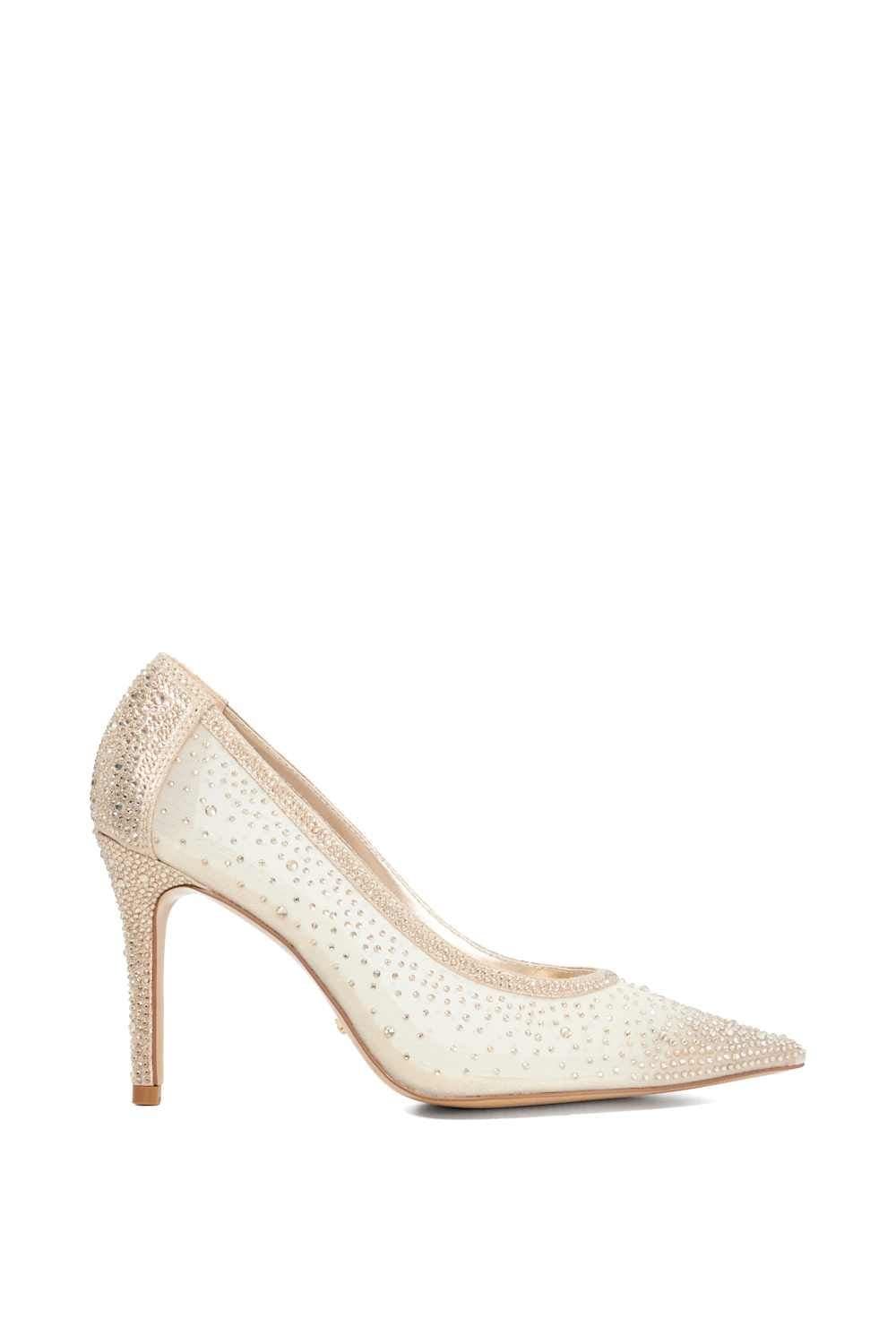 Dune London Dune London Women's Wide Fit 'Brightest' Court Shoes in Metallics