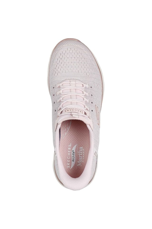 Skechers Skechers Women's Arch Fit Summits - Soft Shimmer Trainers in Light Pink - 3