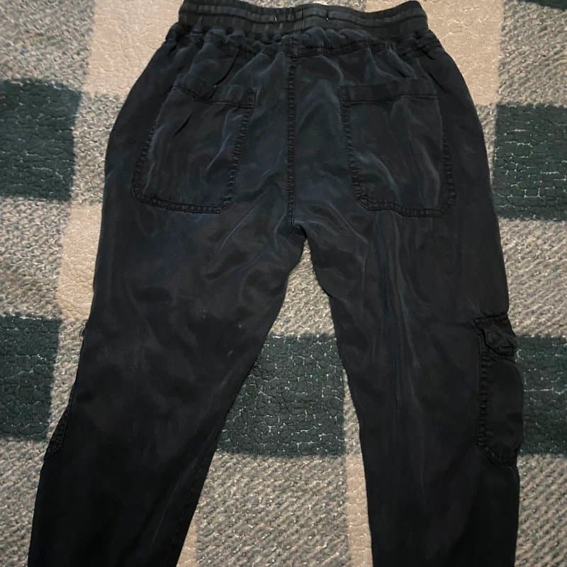 Cotton On Black cotton cargo joggers with drawstring waist