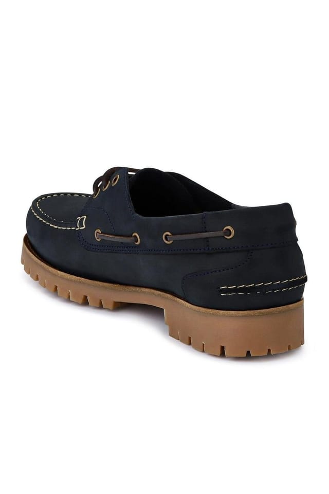 Jones Bootmaker Jones Bootmaker Men's Pickering2 Leather Boat Shoes in Navy - 3