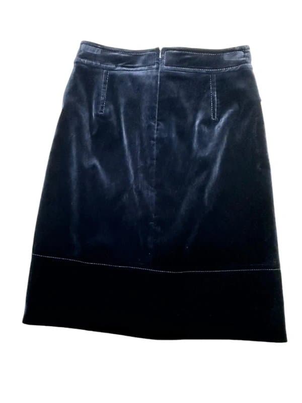 Karen Millen Karen millen velvet skirt size small 10 navy cotton zip womens new eu38 rrp £140