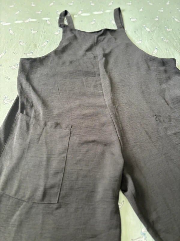 New Look Ladies black crop wide leg jumpsuit